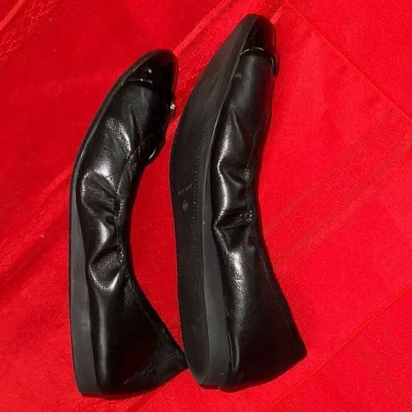 Cole Haan Black Ballet Flats w/ Gold Hardware Size 7 1/2 - Picture 7 of 10